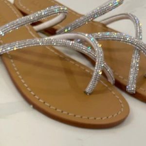 NWT mystique jeweled sandals